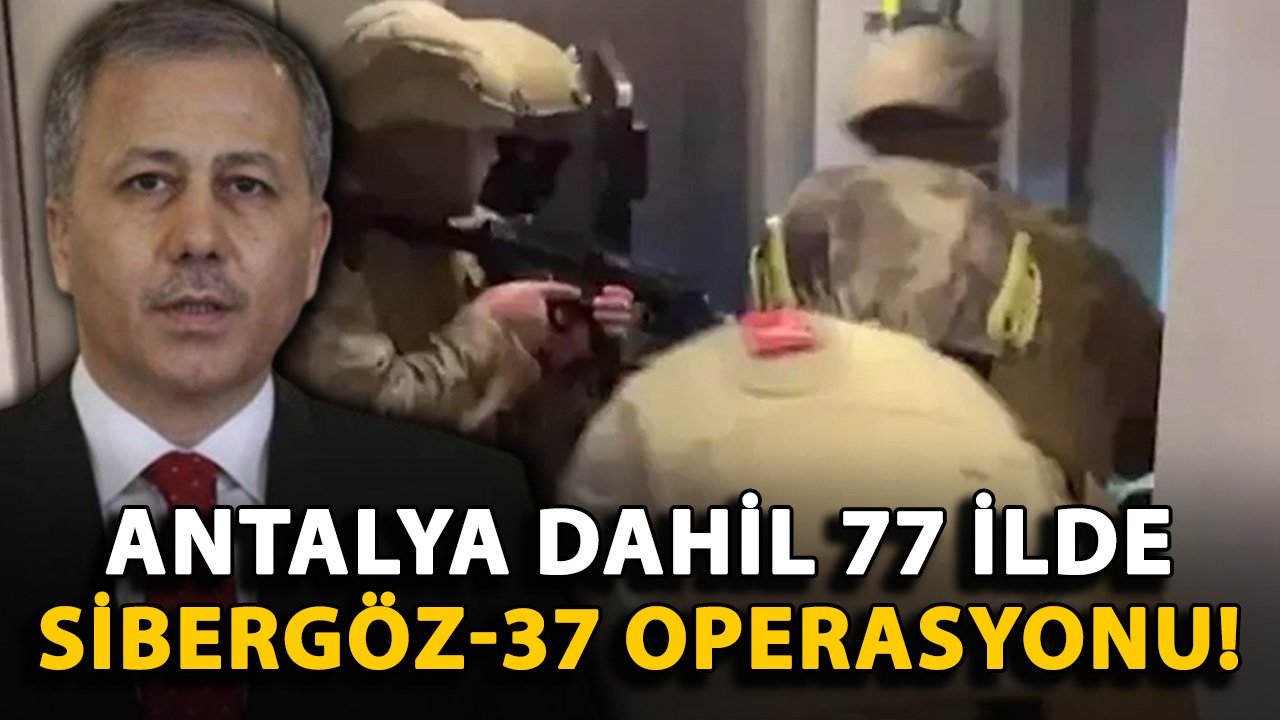 Antalya dahil 77 ilde Sibergöz-37 operasyonu!