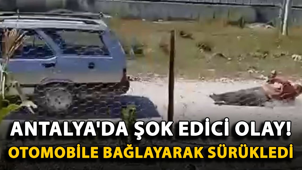 Antalya'da şok edici olay! Otomobile bağlayarak sürükledi