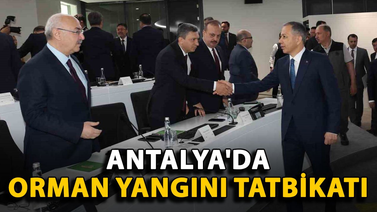 İçişleri ve Tarım Bakanları himayesinde Antalya'da orman yangını tatbikatı