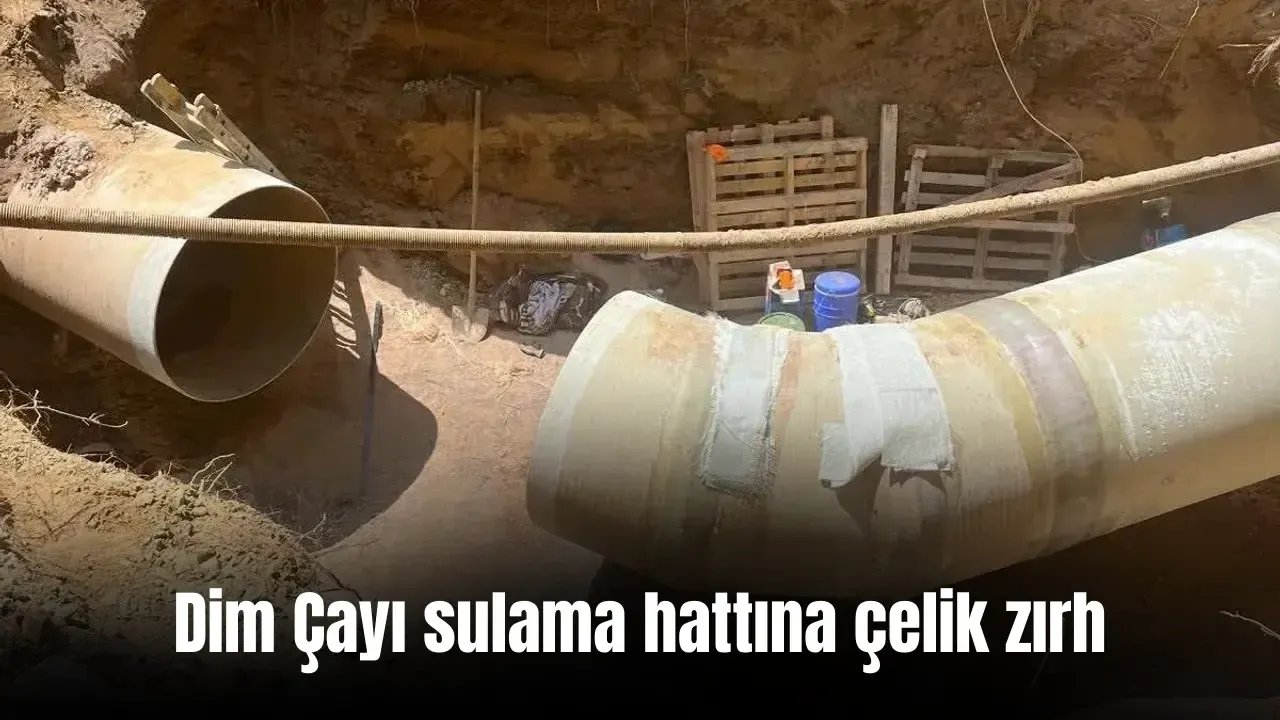 Alanya’da patlayan Dim Çayı sulama hattı yenileniyor