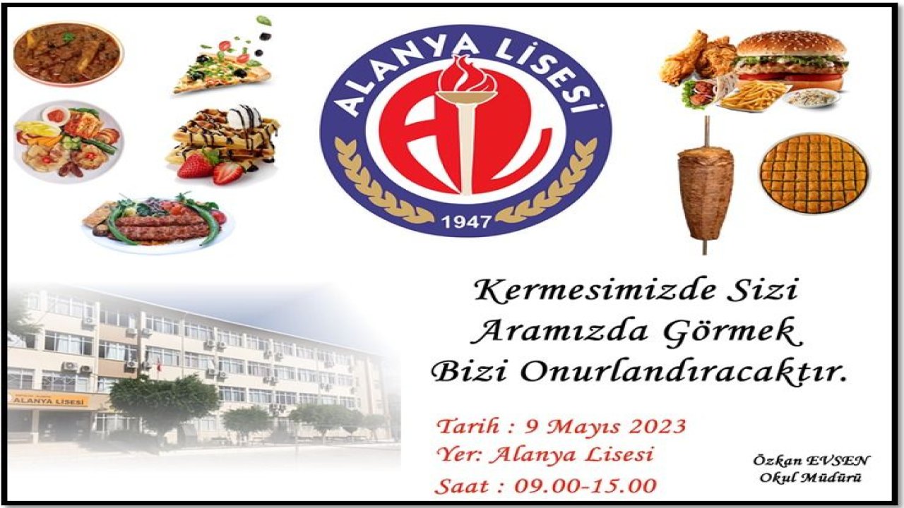 Alanya Lisesi Okul Aile Birliği'nden Kermes Daveti