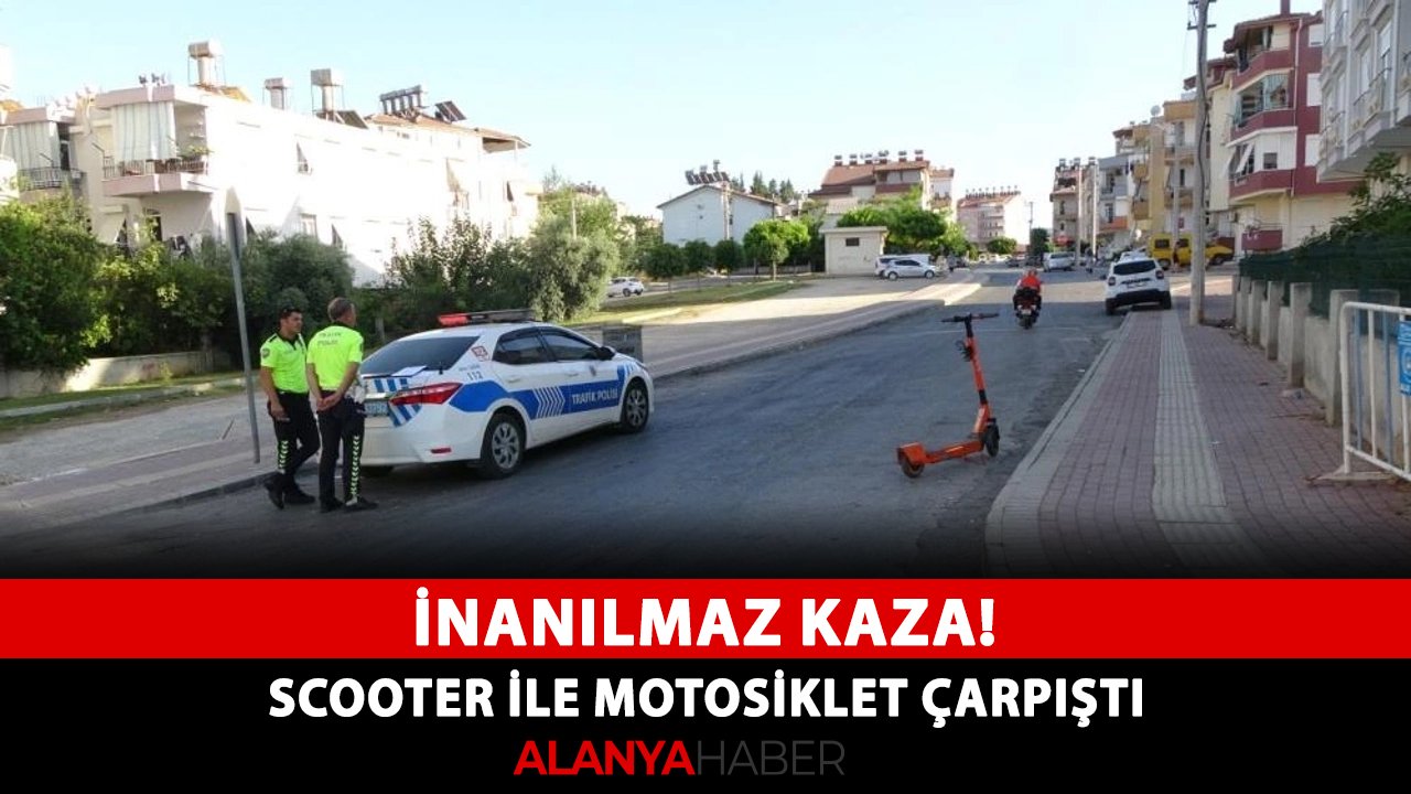 İnanılmaz kaza! Scooter ile motosiklet çarpıştı