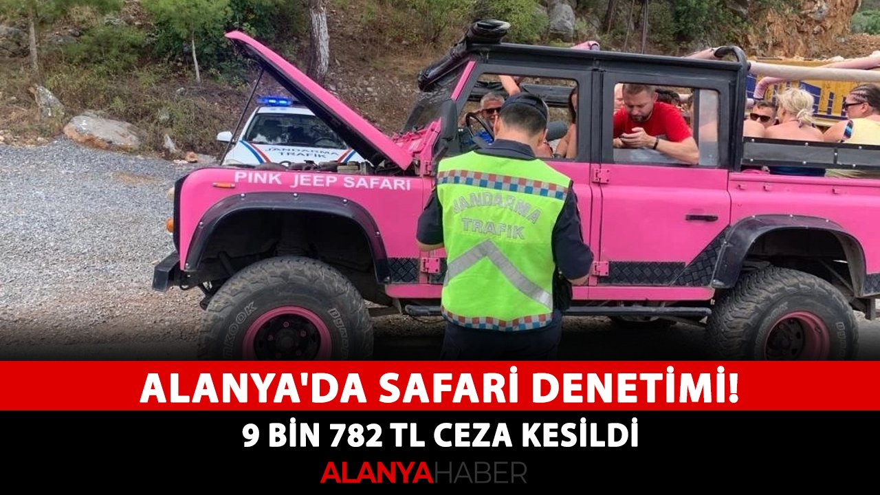 Alanya'da safari denetimi! 9 bin 782 TL ceza kesildi