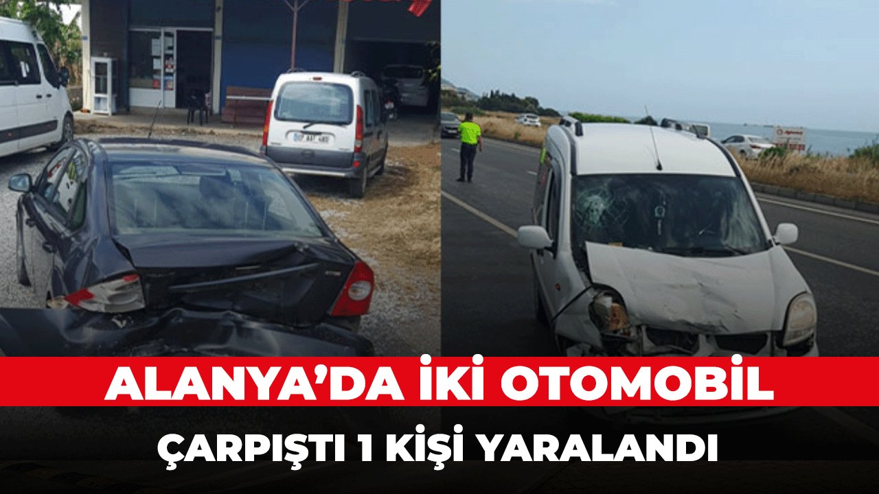 Alanya'da kazaların ardı arkası kesilmiyor, iki otomobil çarpıştı!