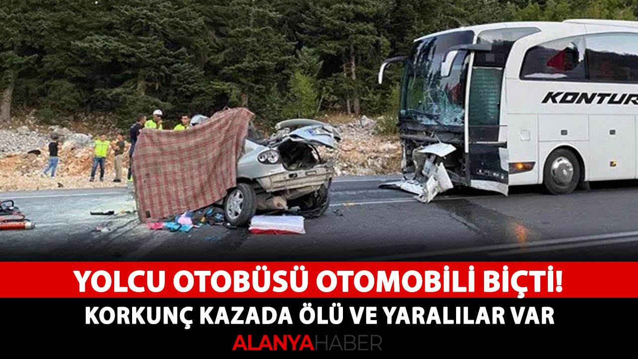 Yolcu otobüsü otomobili biçti! Korkunç kazada ölü ve yaralılar var