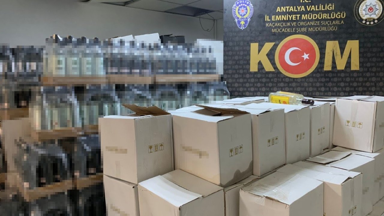 Antalya'da Sahte İçki Operasyonu