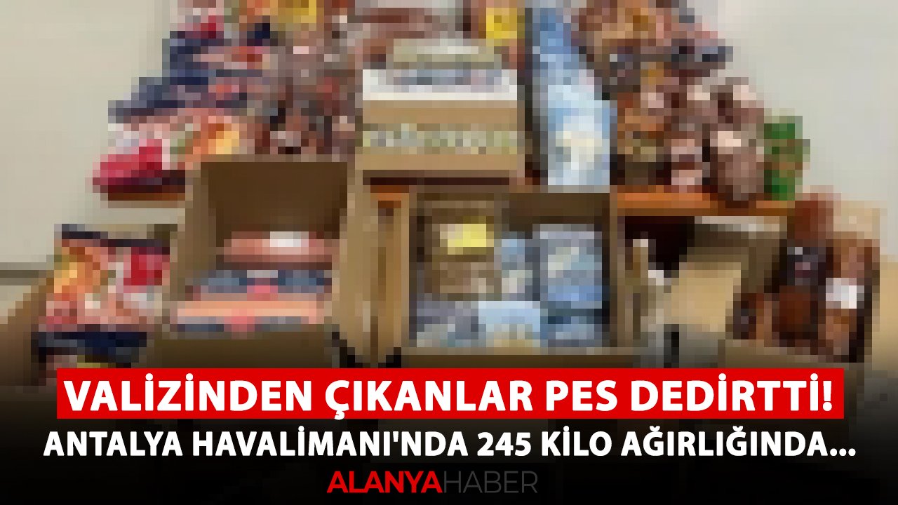 Valizinden çıkanlar pes dedirtti! Antalya Havalimanı'nda 245 kilo ağırlığında...