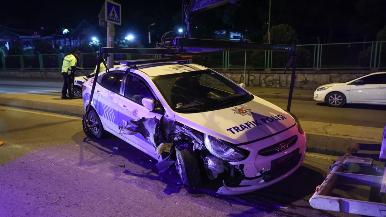 Katliam gibi kaza! Alkollü sürücü hafriyat kamyonuyla 2 polisi yaraladı!