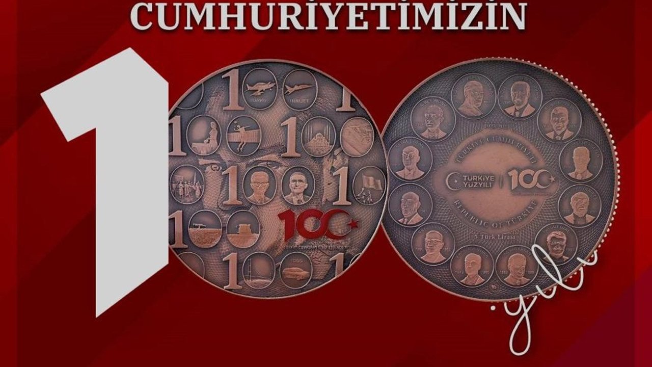 Cumhuriyet'in 100. yılı için özel para basıldı: Özel para, ilk demir 5 TL olma özelliğine sahip