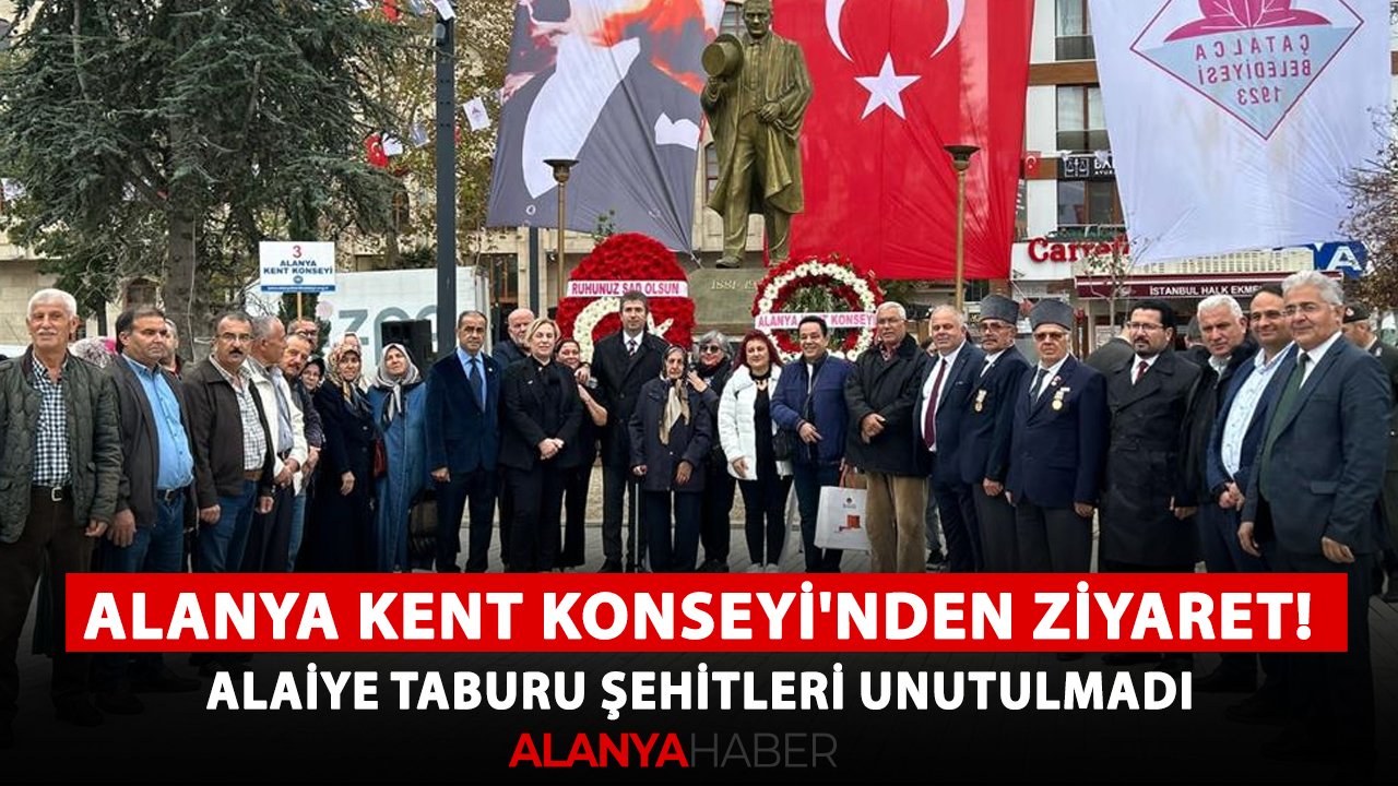 Alanya Kent Konseyi'nden ziyaret! Alaiye Taburu şehitleri unutulmadı
