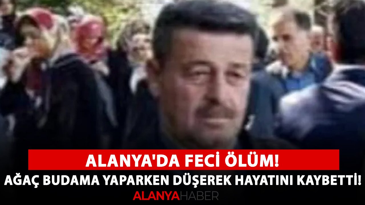 Alanya'da feci ölüm! Ağaç budama yaparken düşerek hayatını kaybetti!