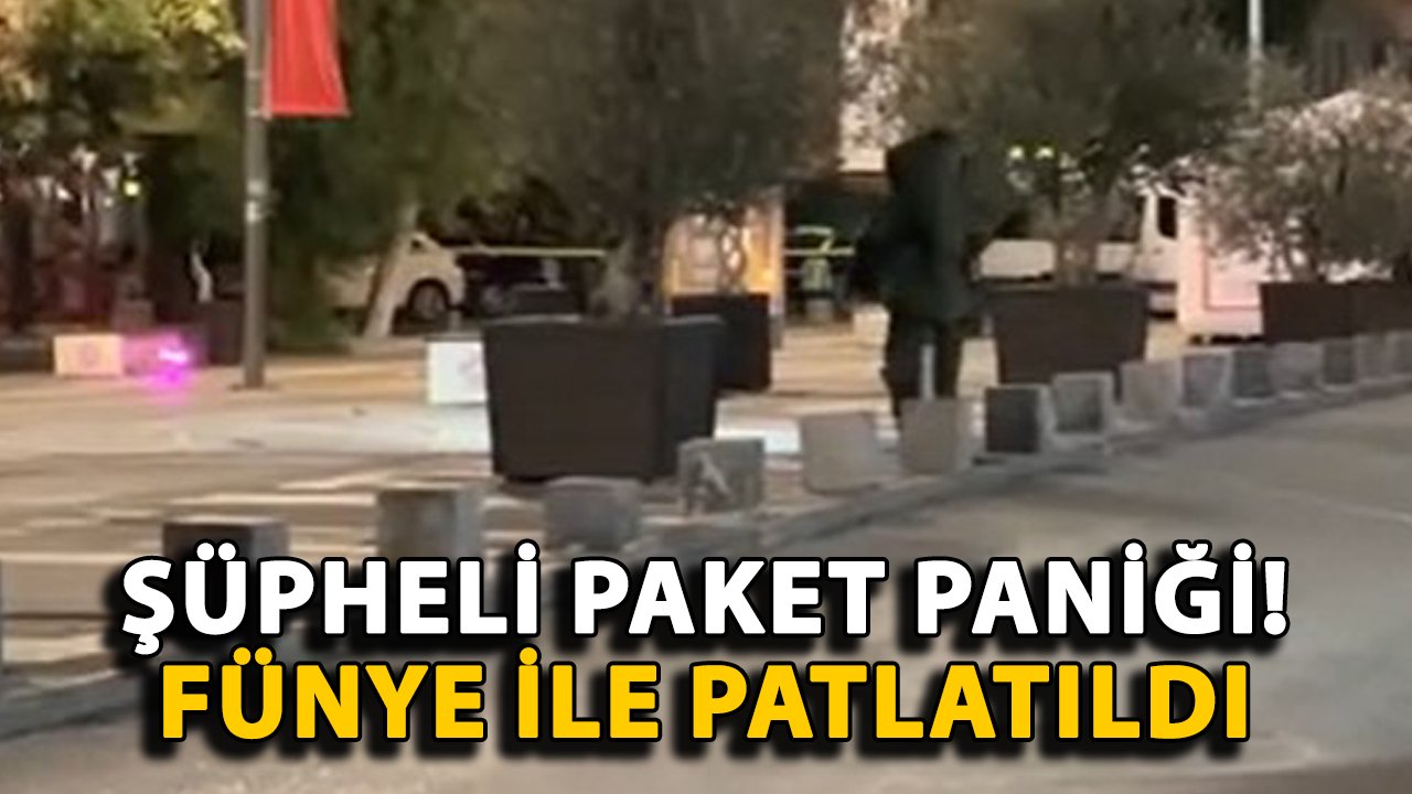 Alanya'da şüpheli paket paniği! Fünye ile patlatıldı