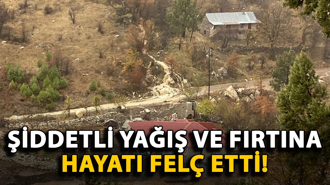 Alanya'da şiddetli yağış ve fırtına hayatı felç etti!