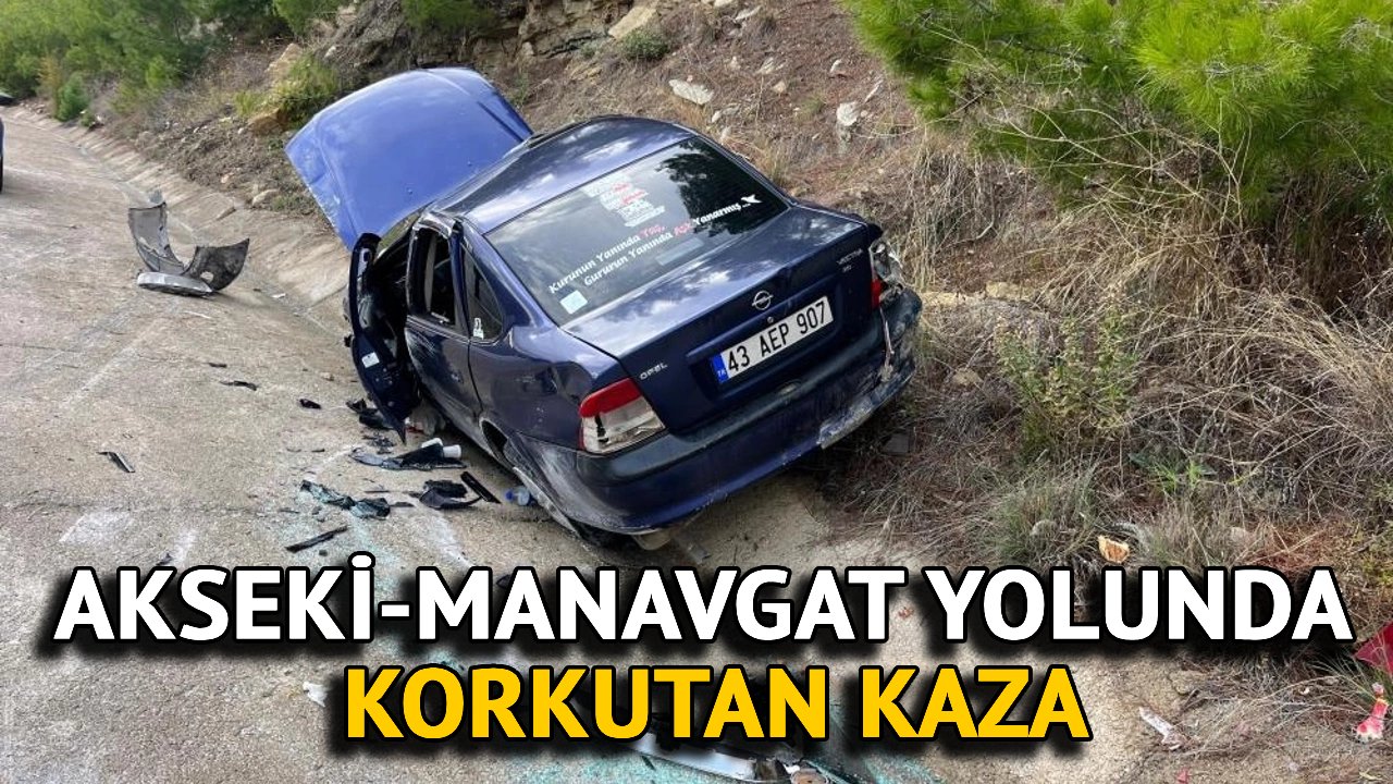 Akseki-Manavgat Yolunda Kontrolden Çıkan Araç Kaza Yaptı: 3 Yaralı