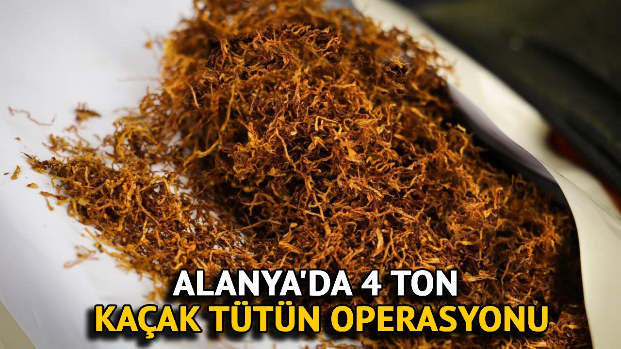 Alanya'da 4 Ton Kaçak Tütün Operasyonu