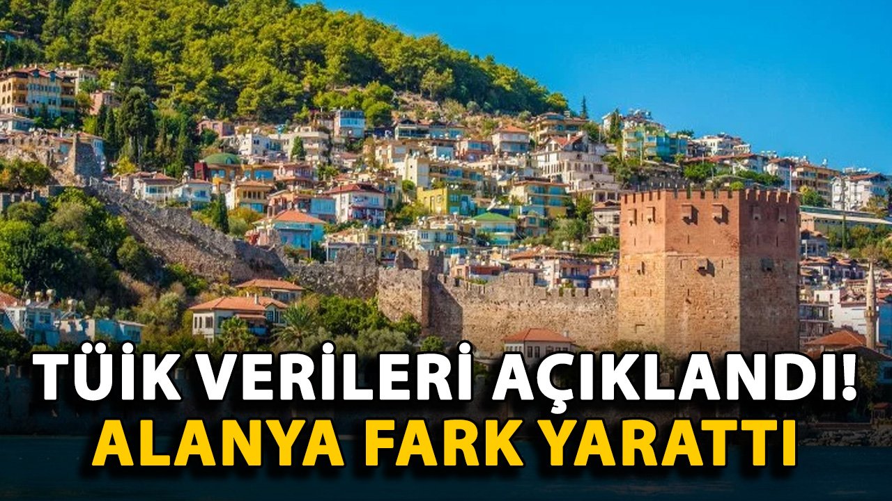 TÜİK verileri açıklandı! Alanya fark yarattı