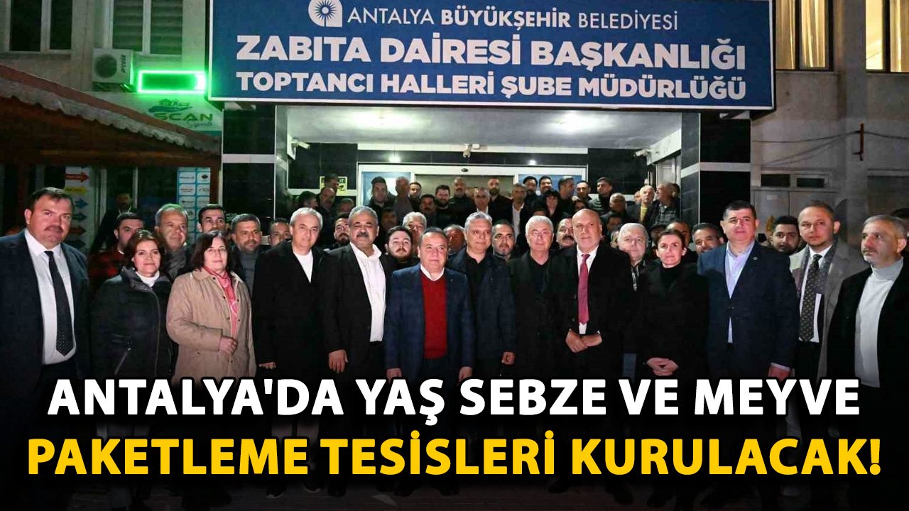 Antalya'da yaş sebze ve meyve paketleme tesisleri kurulacak!