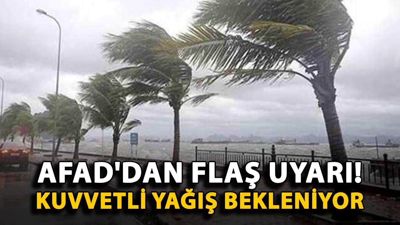 AFAD'dan flaş uyarı! Kuvvetli yağış bekleniyor